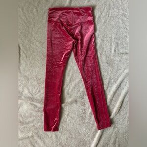 Athleta pink velvet leggings